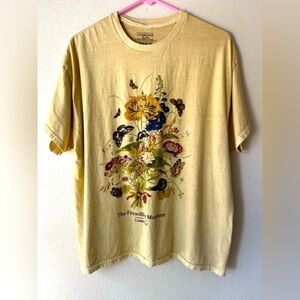 Cambridge Fitzwilliam Museum T Shirt Womens Size XL Soft Cotton Floral